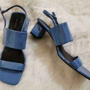 $45 Via Spiga lether sandals mid heal size 6.5